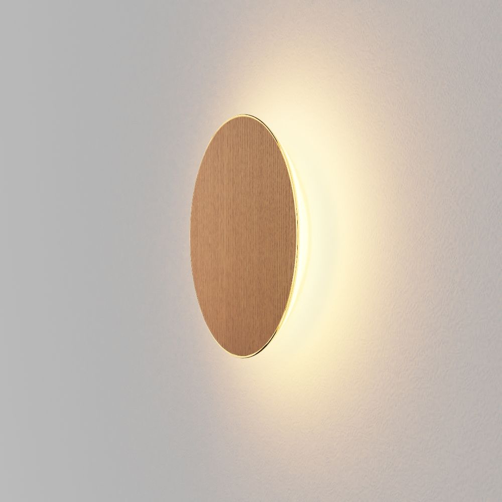 Koncept Lighting RMW-09-SW-WOK-HW Ramen LED Wall Sconce, 9", White Oak